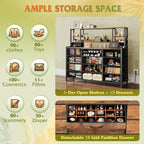 Bedroom 15 & Adjustable Shelves, Tall Dresser with Charging Station, Chest of Drawers for Closet