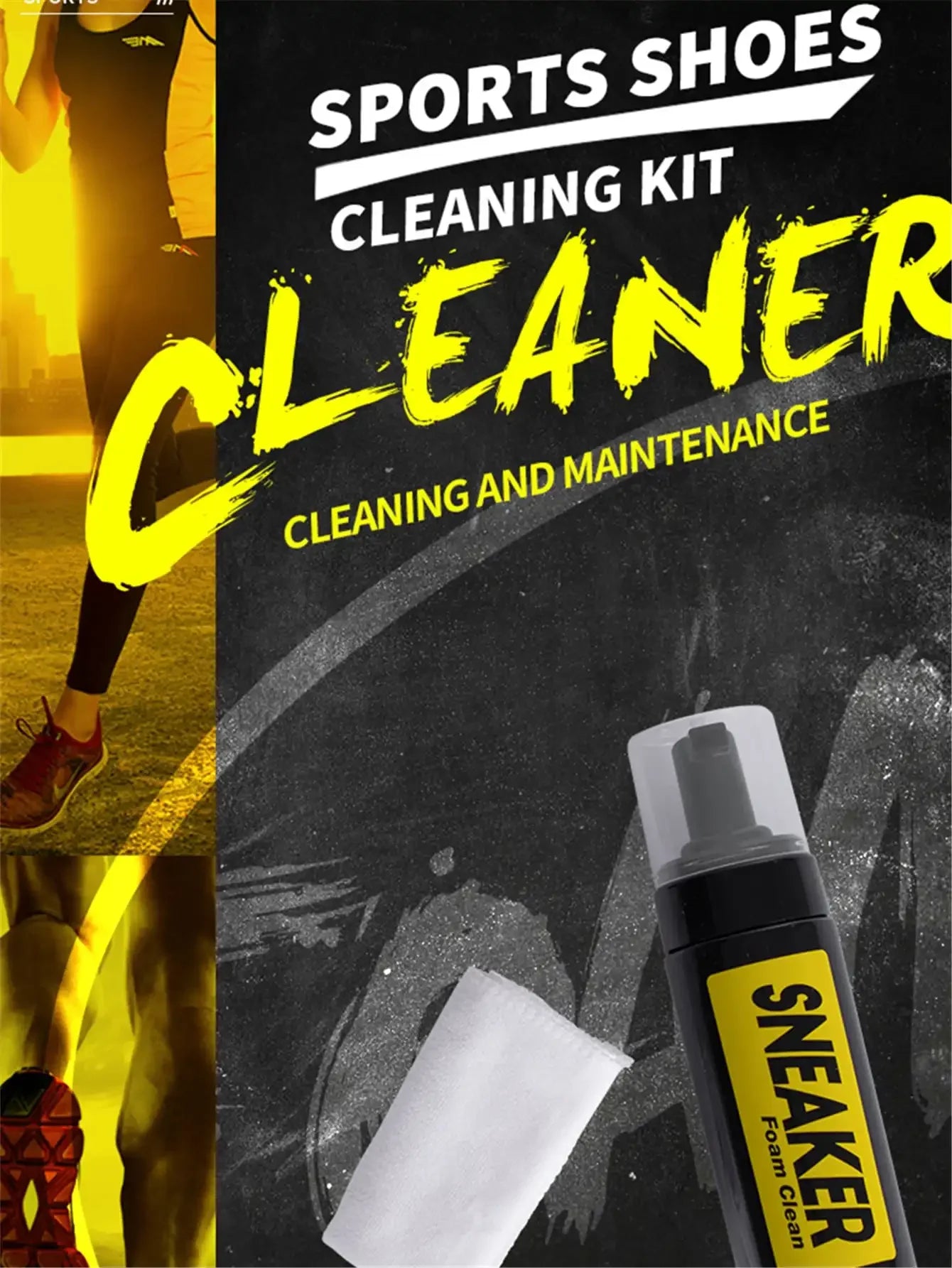 1set Shoe Cleaning Kits Set Sports Shoes Cleaning Dry Cleaning Spray Set Small White Shoes Shoes Cleaning Set Shoe Cleaner Kit