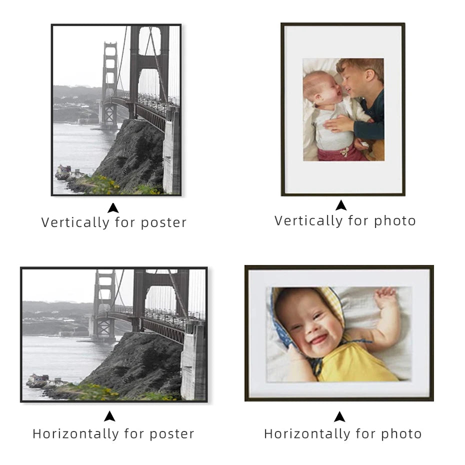 30x40 Photo Frames Modern Metal Picture 15x20 30x40 A4 21x30 40x50cm With Mat Plexiglass Poster Canvas Print Wall Art Home Decor