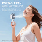 Portable Handheld Fan Water Spray Mist Fan Mini Desktop Cooling Humidi