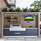 Stainless Steel Outdoor Kitchen Cabinet Modern for BBQ Shed with Pool House Furniture Outdoor Living Area Custom