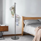 Iron Scarf Display Rack - Floor Standing Spiral Display Rack Clothing Store Hanging Scarf Display Rack Pants Rack