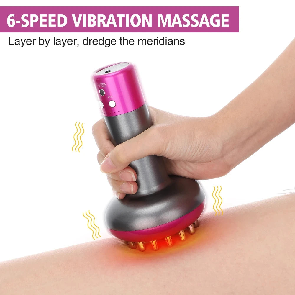 Electric Lymphatic Drainage Guasha Massager Brush Anti-Cellulite Physiotherapy Tool | AlluCanFind