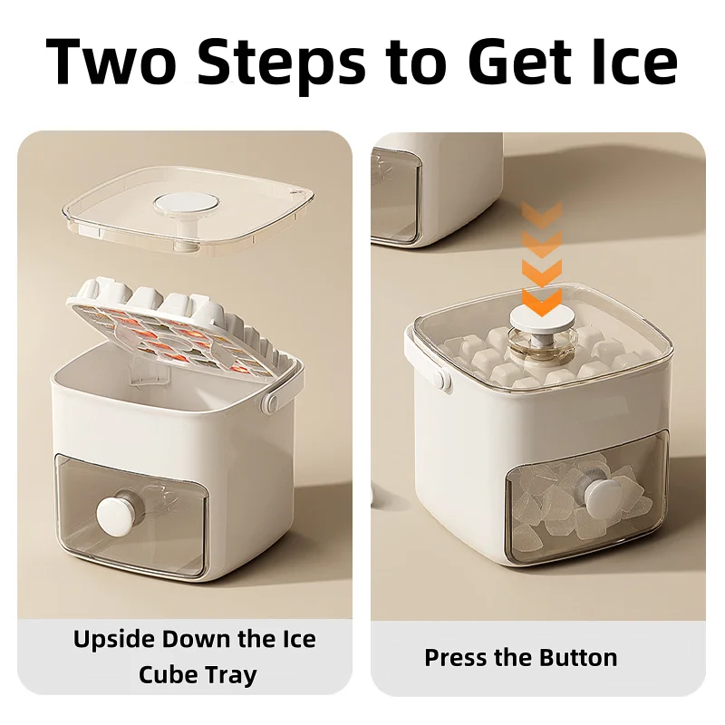 Double-Layer 48-Compartment Ice Cube Maker