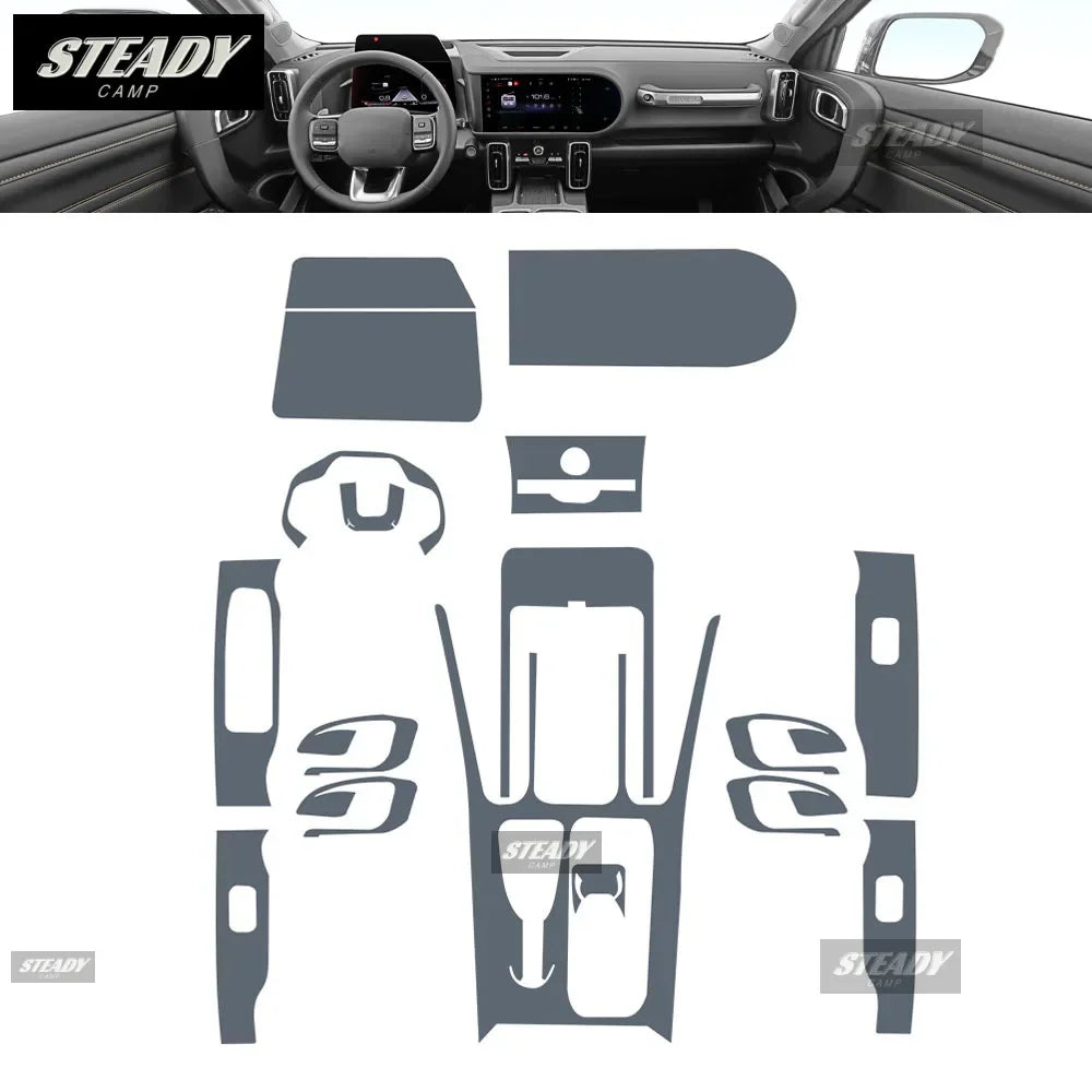 For Haval Dargo 2022-2023 Car interior Center console transparent TPU Paint protective film Anti scratch sticker LCD screen PPF