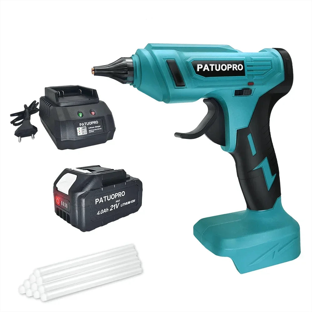 Cordless Electric Hot Melt Glue Gun With 10pcs Glue Sticks Portable Rechargeable DIY Repair Tool For Makita 18V Battery