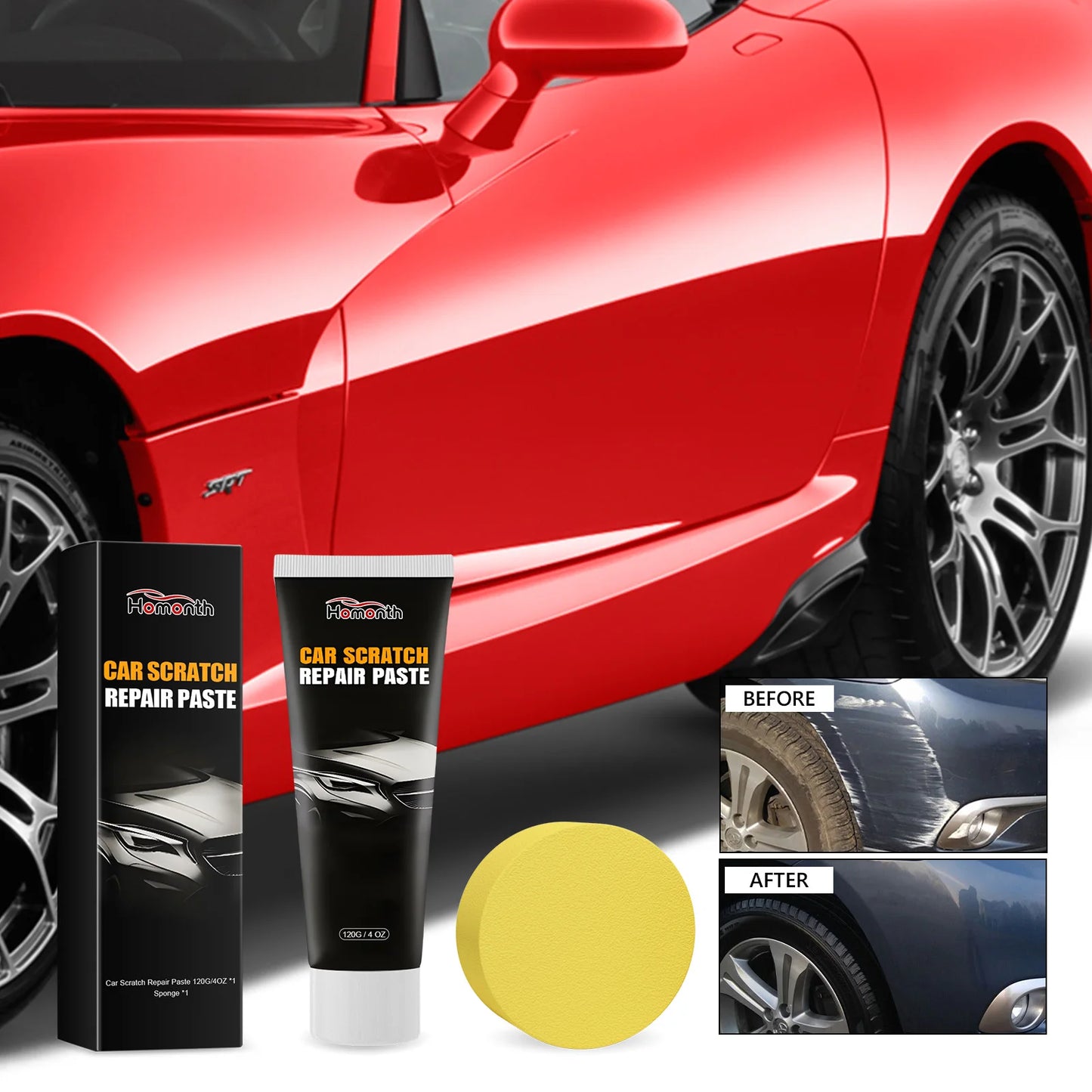 Homonth New Arrival Car Scratch Removal Wax Paint Cleaning Protection Polishing For Car Maintenance Paint Surface Repair Paste