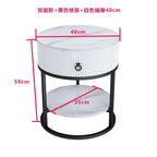 Modern Minimalist Round Slate Drawer Table: High-End Appeal, Perfect as Side Table or Bedside Cabinet
