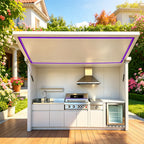 2026 Top-Selling Sleek Outdoor Kitchen System with Complete Appliances, Durable Weatherproof Custom Garden BBQ Kitchen Cabinet