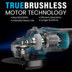 125mm Cordless Brushless Rechargeable Electric Angle Grinder Grinding Machine DIY Woodworking Power Tool For Makita 18V Battery