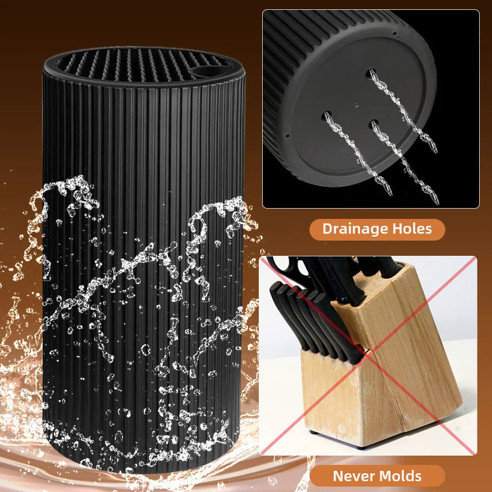 8.8 inch Kitchen Knife Holder  Stand for Kitchen Chef Ceramic Knife Inserted Plastic Knife Holder Bucket Kitchen Storage Tools