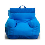 Durable Bean Bag Chair Kids Teens Comfortable Two Tone Blue Ideal Dorm Rooms Playrooms Living Spaces with Drink Holder Pocket