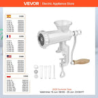 SucceBuy Manual Mini Meat Mincer Food Processor Grinder Portable Chopper Blender Sausage Stuffer Steel for Beef Fish Home