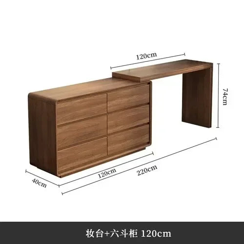Desk Organizer Bedroom Dressing Table Mirror Bedside Modern Wood Makeup Table Storage Nordic Vanitys Para Maquillaje Furniture