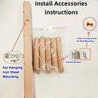 Storage Solid Wood Coat Rack Wall Mounted Assembly Coat Rack Coat Key Storage Hanger Corridor Entrance Decoration 5 Hooks
