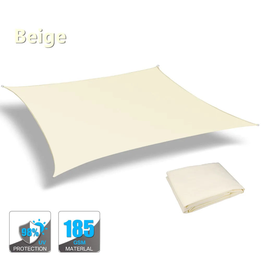 98%UV Block Water Resistant Shade Sail Sun Sail Shelter Canopy Pool Rectangle Square 4x3m/3x2M For Garden Terrace