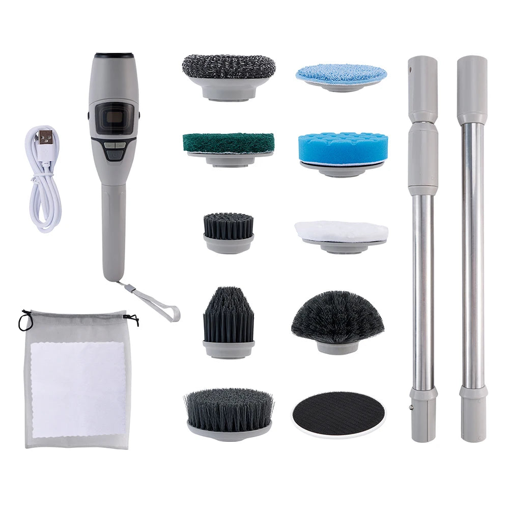 Electric Cleaning Brush Multifunctional Household Cleaning Brush Handheld Shower Scrubber Bathroom Kitchen Spin Scrubber