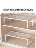 Kitchen Countertop Storage Rack Bowl Plate Pot Organizer Cabinet Internal Layered Shelf Seasoning Tabletop Storage