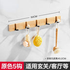 Foldable Wooden Coat Racks Bamboo Hallway Hat Hanger Bedroom Door Wall-Mounting Corner Room Kitchen Toilet Wall Invisible Hook