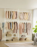 SONGMICS dresses stand, blankets high, 3-tier, height and width adjustable with gripper arm