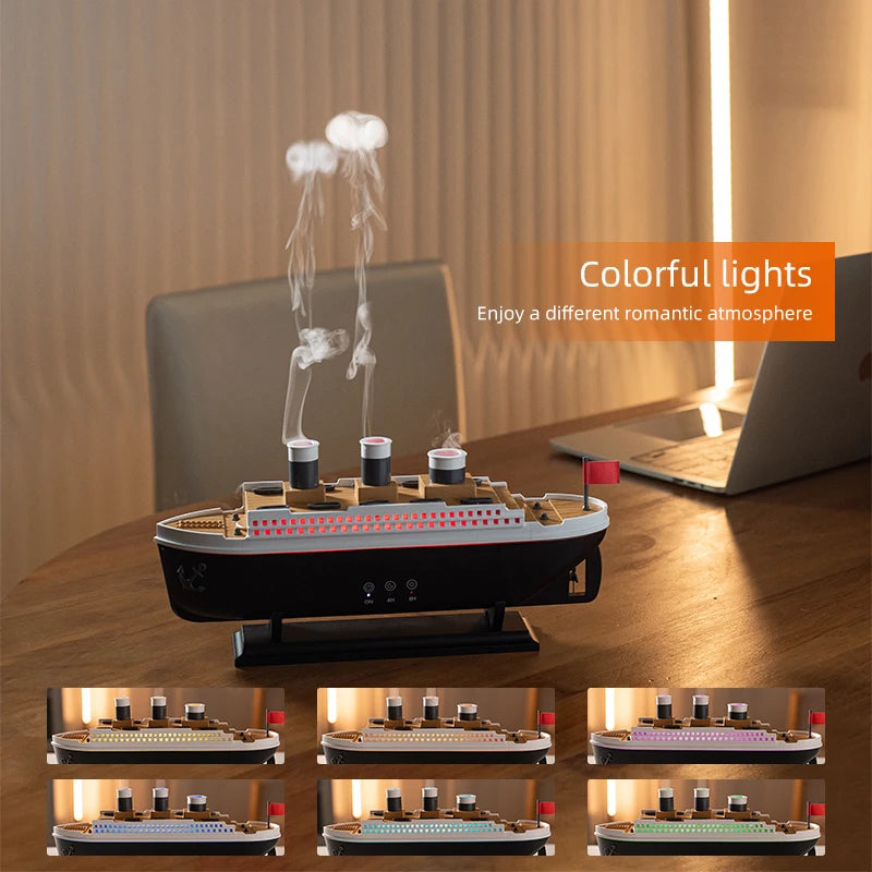 250ml Titanic Ship Model Air Humidifier & Essential Oil Diffuser