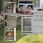Customized Modular DIY Stainless Steel Outdoor Kitchen with Grill Fridge Sink Adjustable Height for Patio Backyard