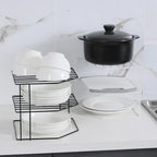 Kitchen Seasoning Corner Rack Pot Dish Food Sundries Organizer Rack Non Punching Portable Storage Table Kitchen Bathroom Holder