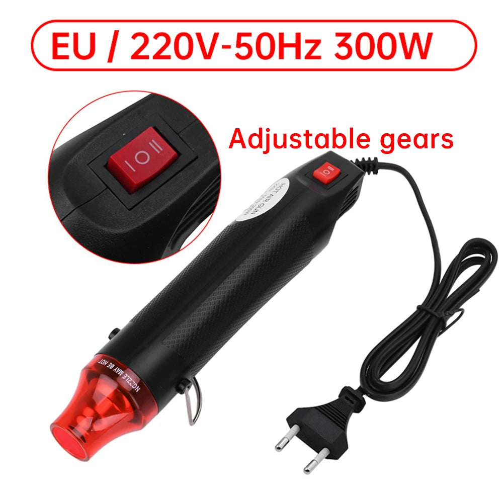 300W Hot Air Gun 220V 110V Soldering Temperature Blower Gun With Supporting Seat Electric Power Hot Dryer Shrink Plastic Tool
