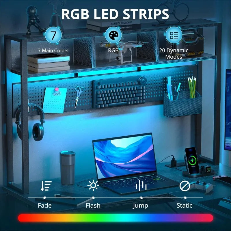 Large L-Shaped Gaming Desk