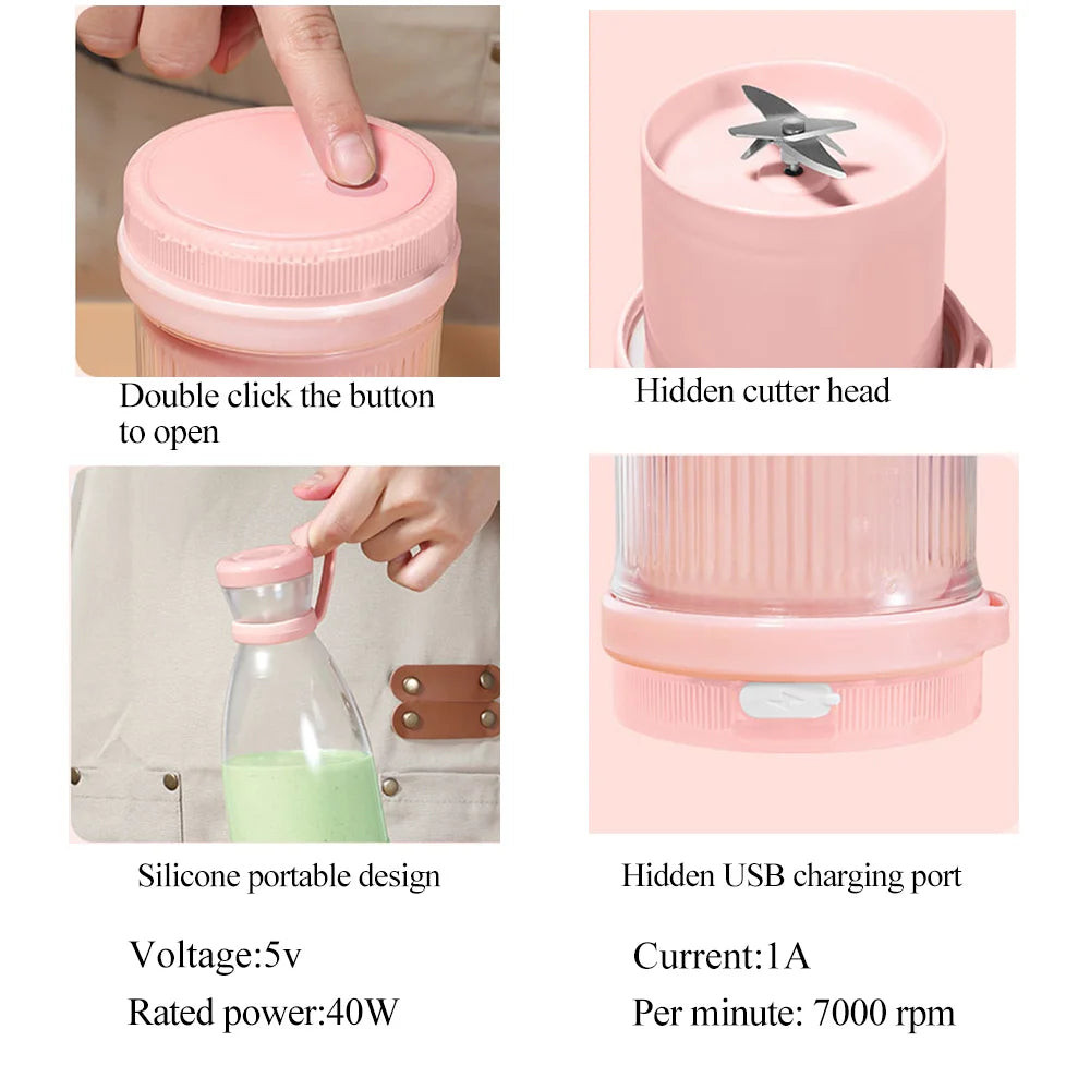 USB Portable Mini Electric Blender - Fresh Fruit Juicer & Smoothie/Ice Maker | AlluCanFind