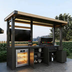 Outdoor Kitchen Modular BBQ Island Patio Stainless Steel Cooking Station Garden Grill Countertop Appliance