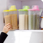 Kitchen Food Container Sealed Crisper Grains Tank Storage Kitchen Sorting Rice Storage Box Container Bottles and Jars