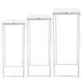 3Pcs Metal Flower Stand Plant Stand High Square Rack Wedding Living Room & Patio Decor