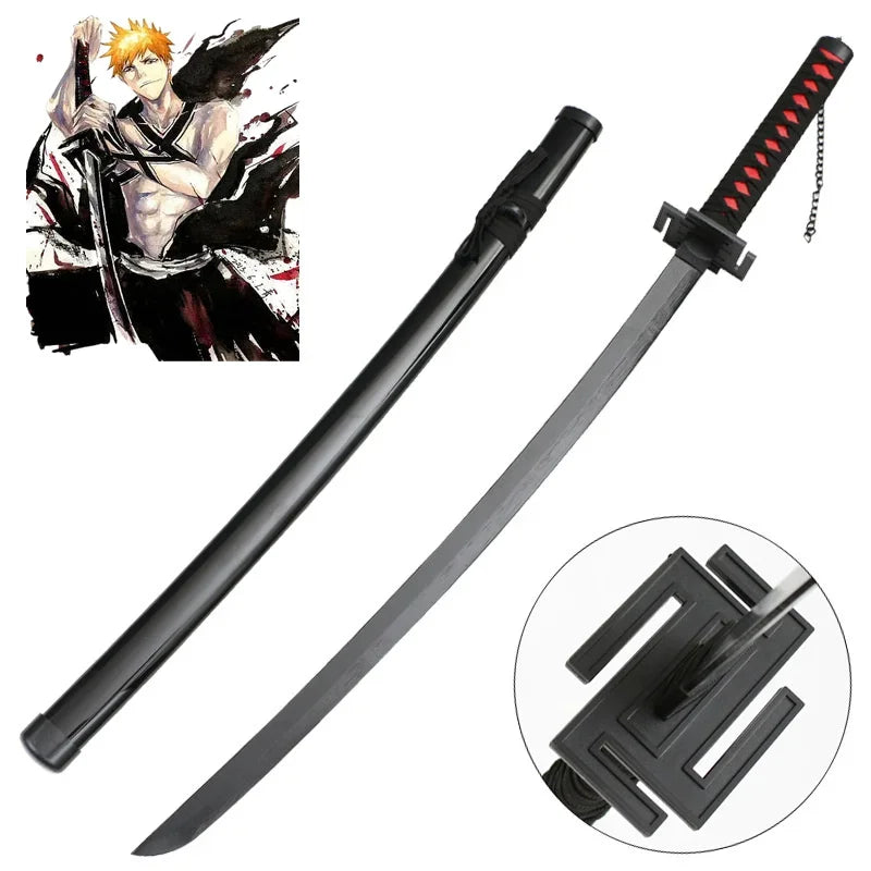 Newest Bleach 110cm Cosplay Anime Wood Weapon Role Playing Zaraki Kenpachi Assembled Sword 43inch Model Katana