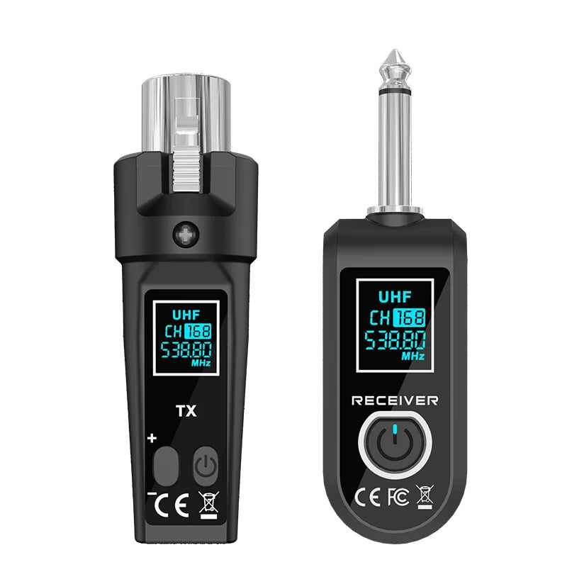 Microphone UHF Wireless Converter Dynamic Condenser Universal Recharge XLR Transmitter and Receiver for Mic Audio Mixer Guitar