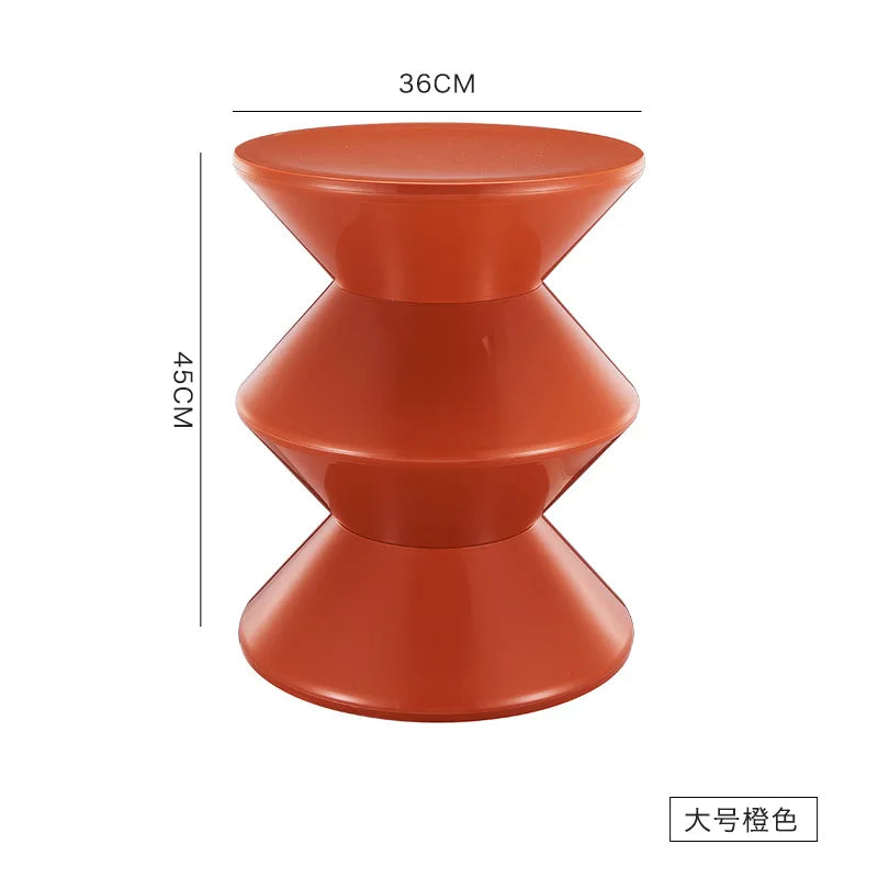 K-star Nordic Style Shoe Changing Stool Home Art Small Bench Simple Children Plastic Low Stool Creative Round Stool Hot 2024