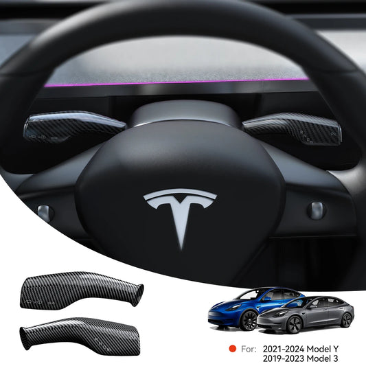 YZ For Tesla Model 3 Y Highland Juniper Full Package Trim Cover Of Carbon Fiber Matte Finish On Wiper Lever For Tesla 2021-2025