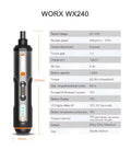 Worx 30 Bit Sets Power Tools WX242 Electrical Screwdriver Sets Smart Cordless drill Screwdrivers USB Rechargeable Handle 4V DIY