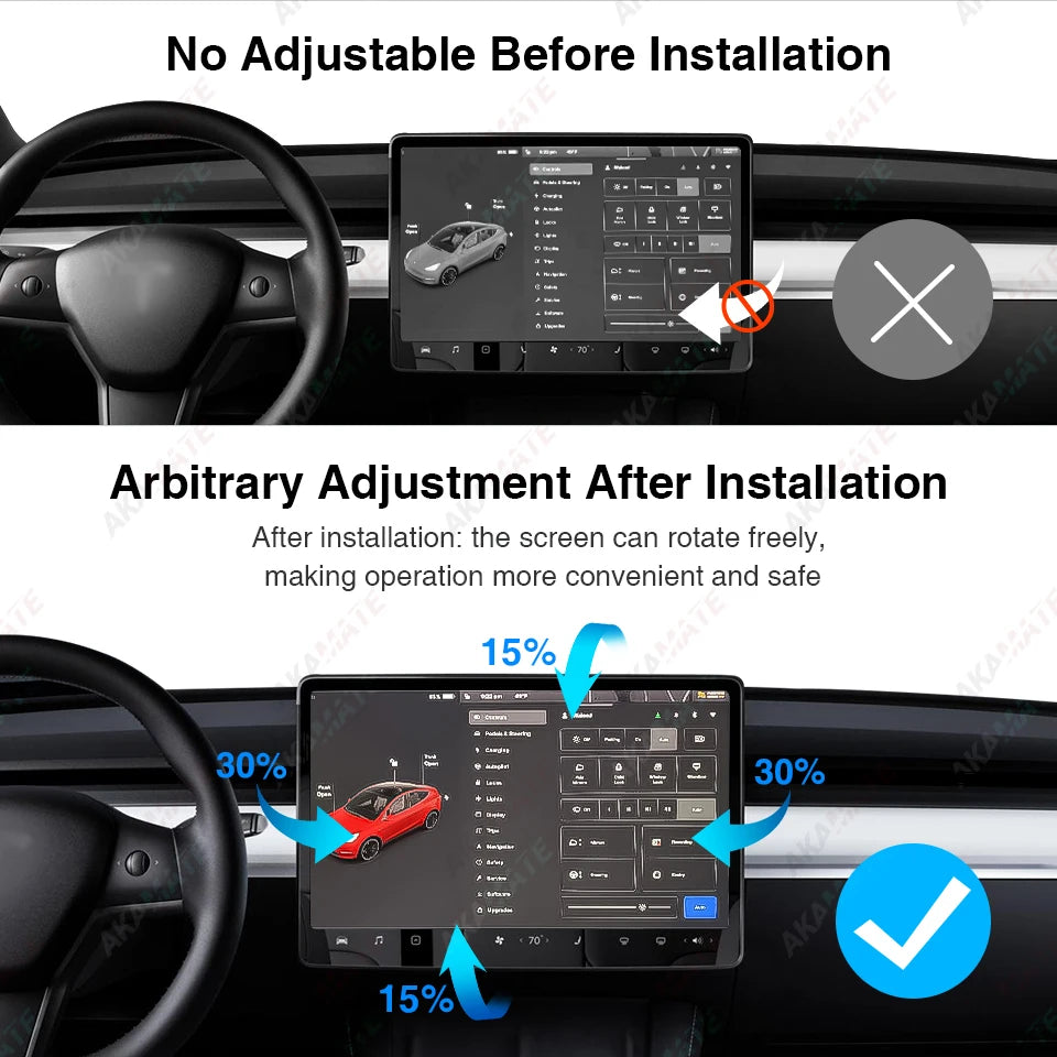 Newest for Tesla 2017-2024 Model Y Model 3 Swivel Holder Mount Highland Tilt Screen Rotating Bracket Kit Display Monitor Rotate