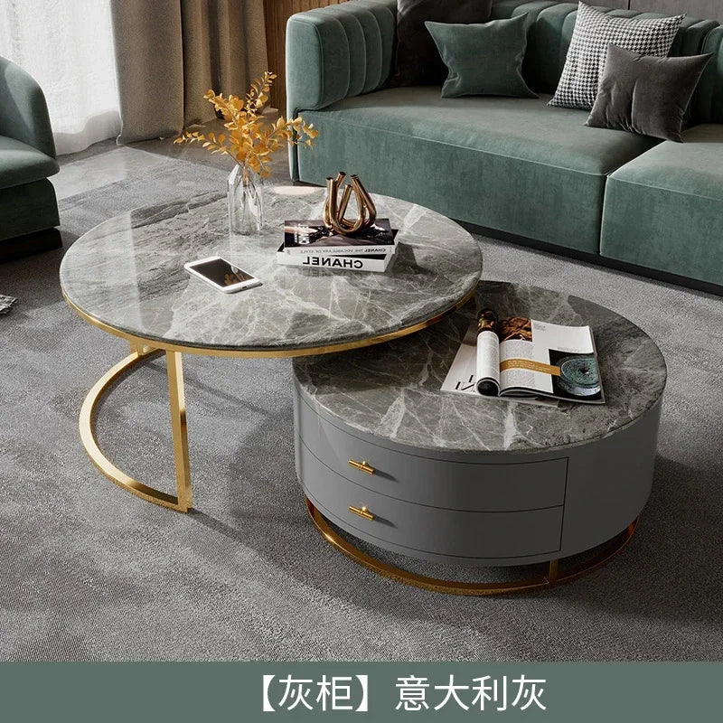 Design Nordic Coffee Tables Modern Storage Luxury Simple Aesthetic Coffee Tables Unique Marble Mesa Centro Living Room Furniture