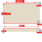 Retractable Patio Awning Replacement Fabric Cloth, Durable Exterior Sunshade, Canopy Cloth, Red and Orange Strips, RV Blind, 10