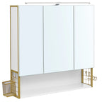 VASAGLE wardrobe bathroom mirror with lighting, bathroom wardrobe, integrated cable, bathroom wardrobe, wall wardrobe