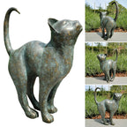 Cat Statue Butterfly Cat Statue Grease Bronze Lawn Porch Pet Garden Outdoor Decoration Courtyard, Yard, Lawn And Landscape Decor