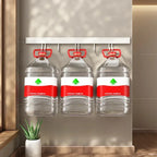 Kitchen Wall Mounted Storage Rack No Punch Organizer Shelf With Movable Hook Spoon Holder Kitchen Utensil Storage Accessories