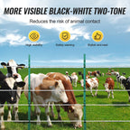 VEVOR Electric Fence Wire Portable Polywire 6 Stainless Steel Strands for Reliable Conductivity and UV Fence Rope Line for Horse