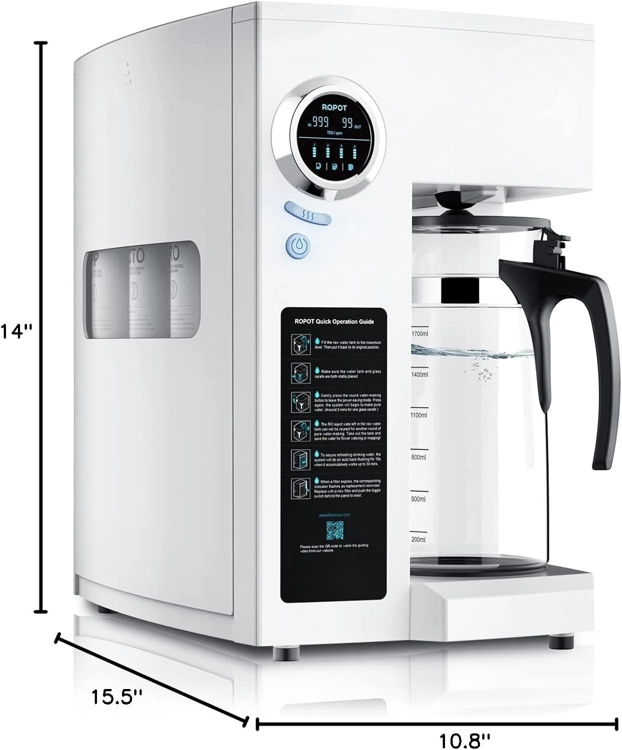 RO100ROPOT-UV Countertop Reverse Osmosis System