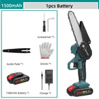 Geevorks 6 Inch Chain Saw Cordless Handheld Pruning Chainsaw Woodworking Electric Saw Cutting Power Tools