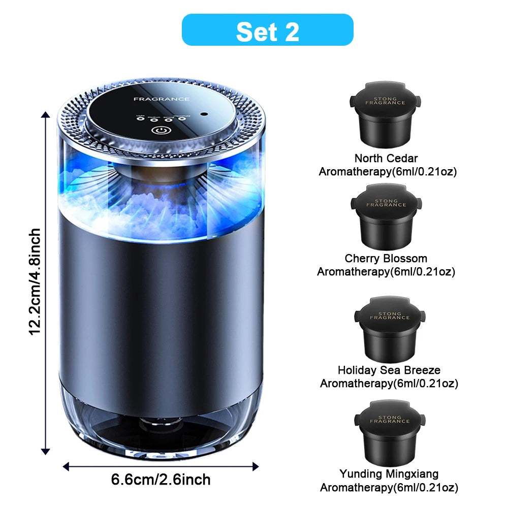 Caer Smart Car Air Freshener - Rechargeable Cloud Mist Diffuser