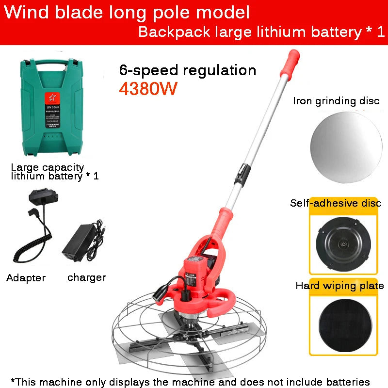 4980W Electric Cement Mortar Polishing Machine Handheld Powder Wall Polishing And Grinding Machine 220V