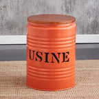 Paint Bucket Stool, Iron Art, Creative Storage Seat, Commercial Retro Low Stool, Bars, Shopping Malls Oil